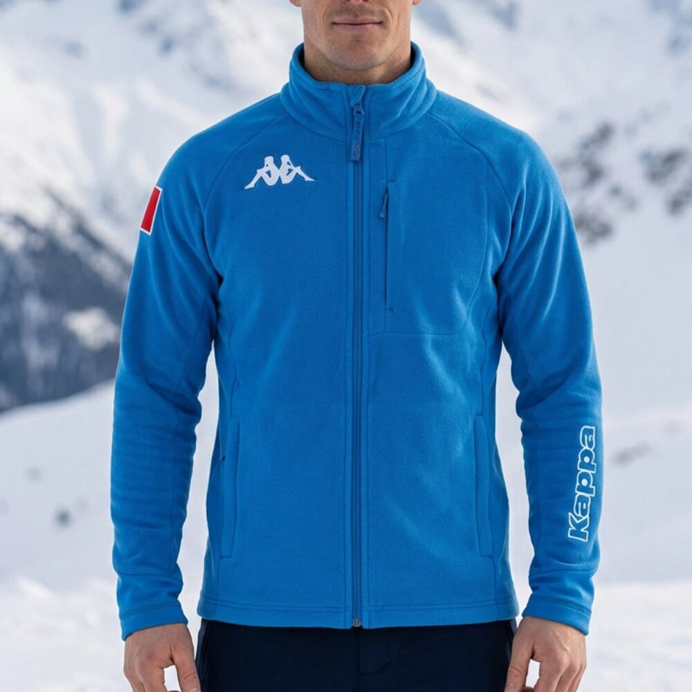 KAPPA Brilliant Navy Men’s Ski Fleece Jacket Italian National Team (FISI) Gear S